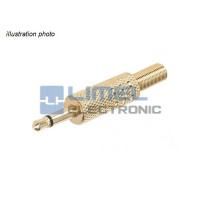 JACK Zástrčka 3,5mm Mono KOVOVÁ pozlátená na kábel